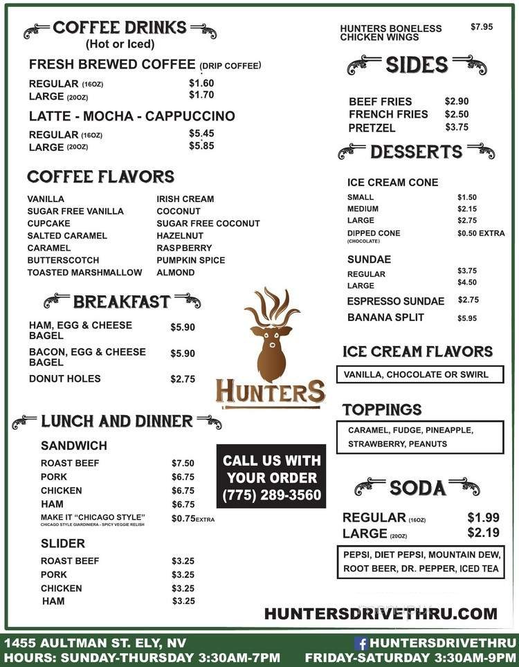 Menu page 1