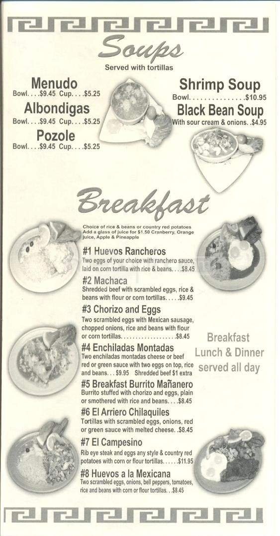 Menu page 1