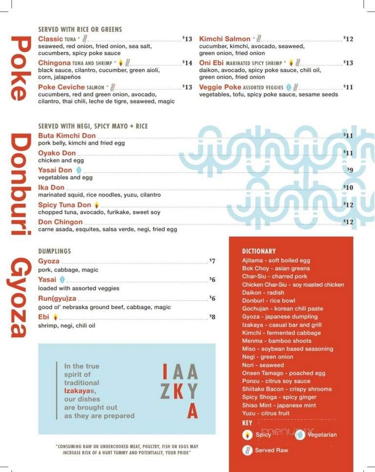 Menu page 1