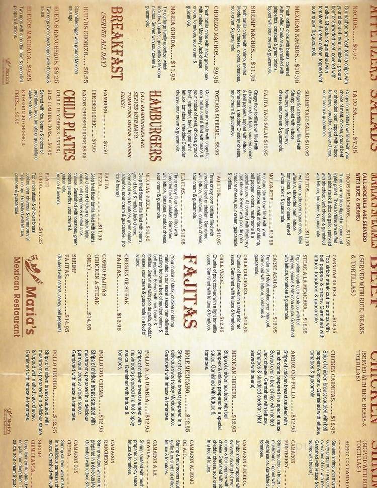Menu page 1