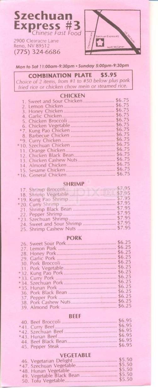 Menu page 1