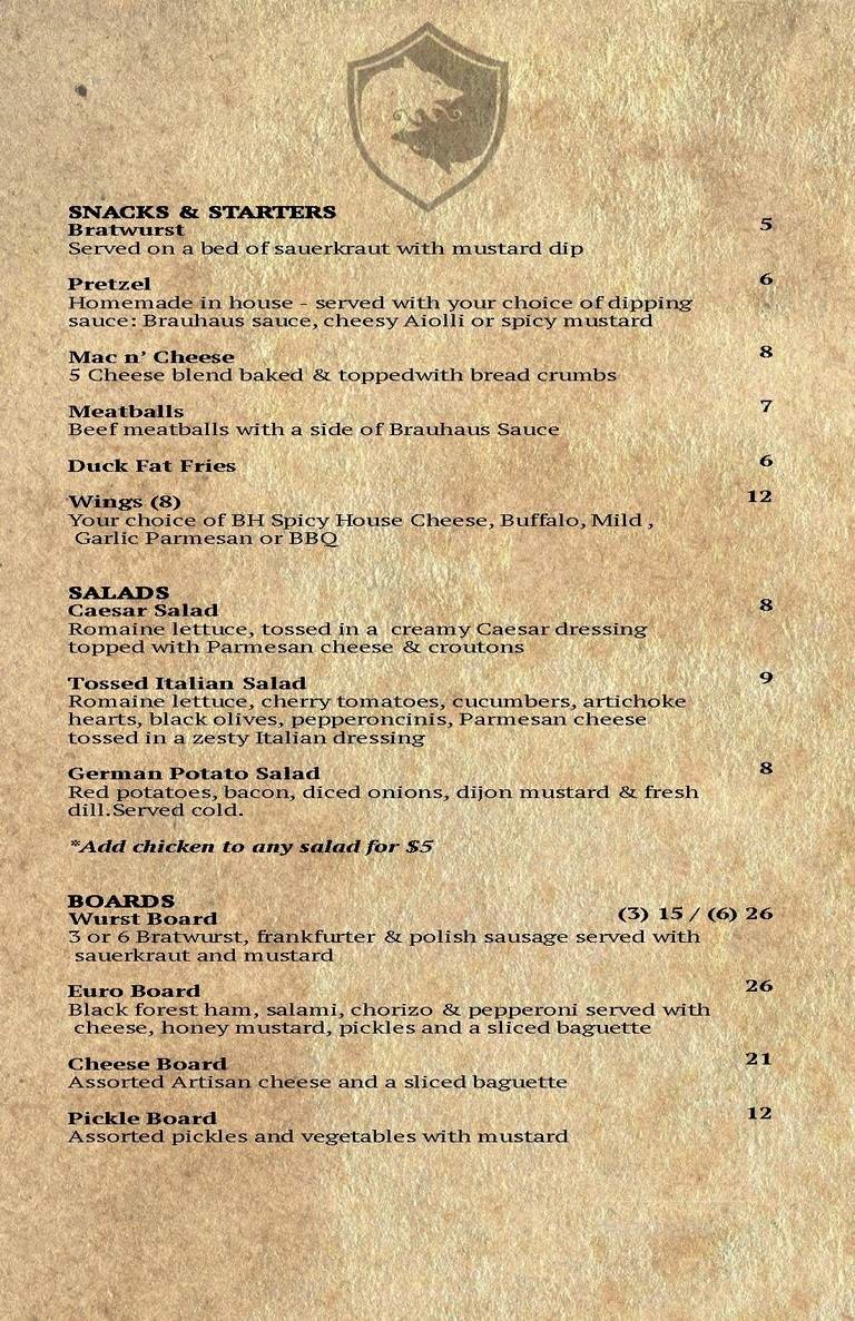 Menu page 1