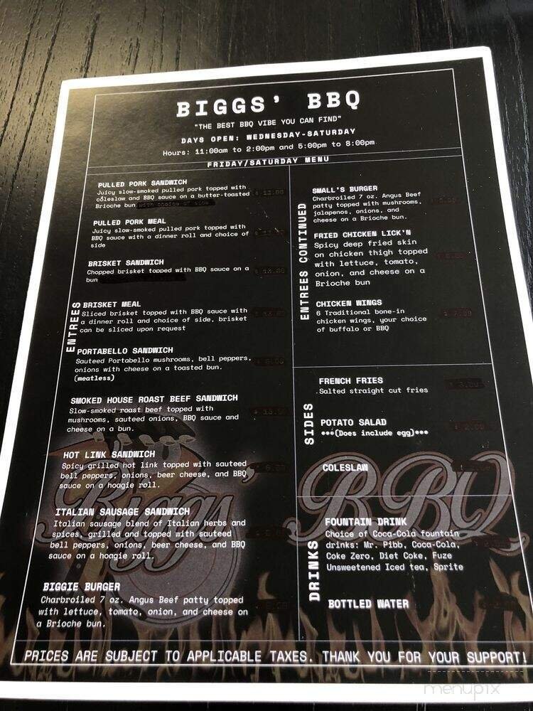Menu page 1