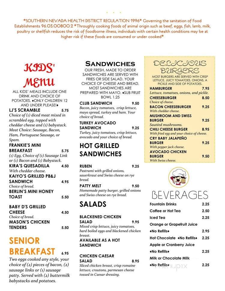 Menu page 1