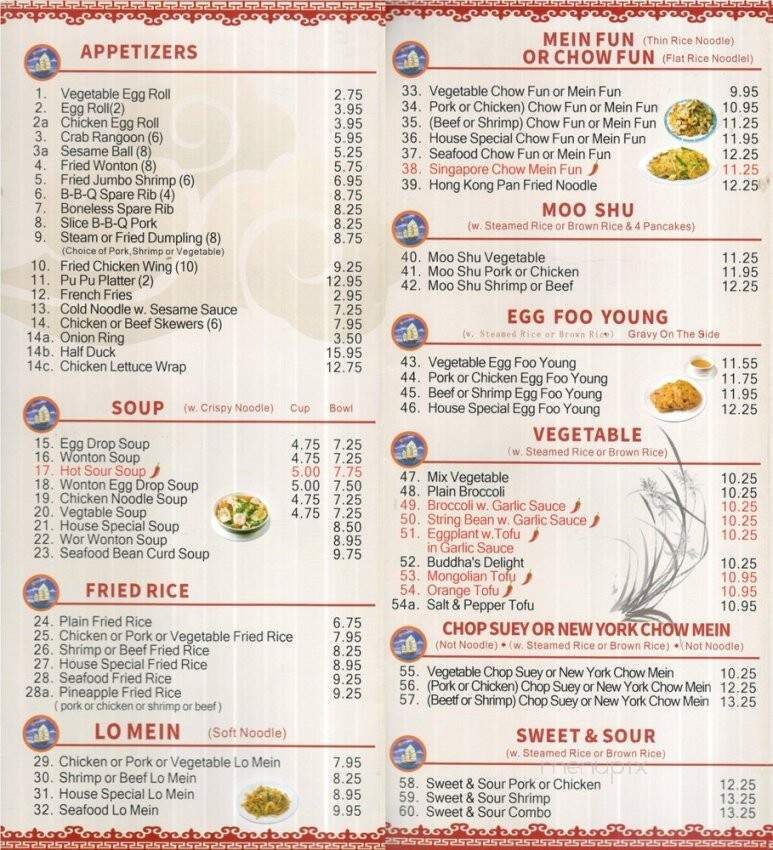Menu page 1