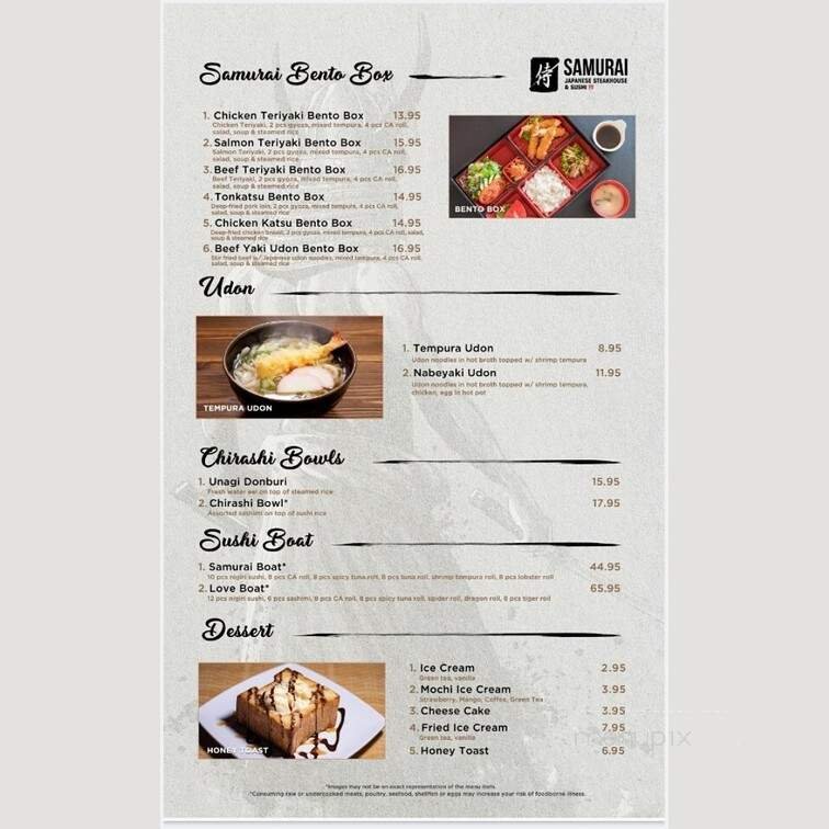 Menu page 1