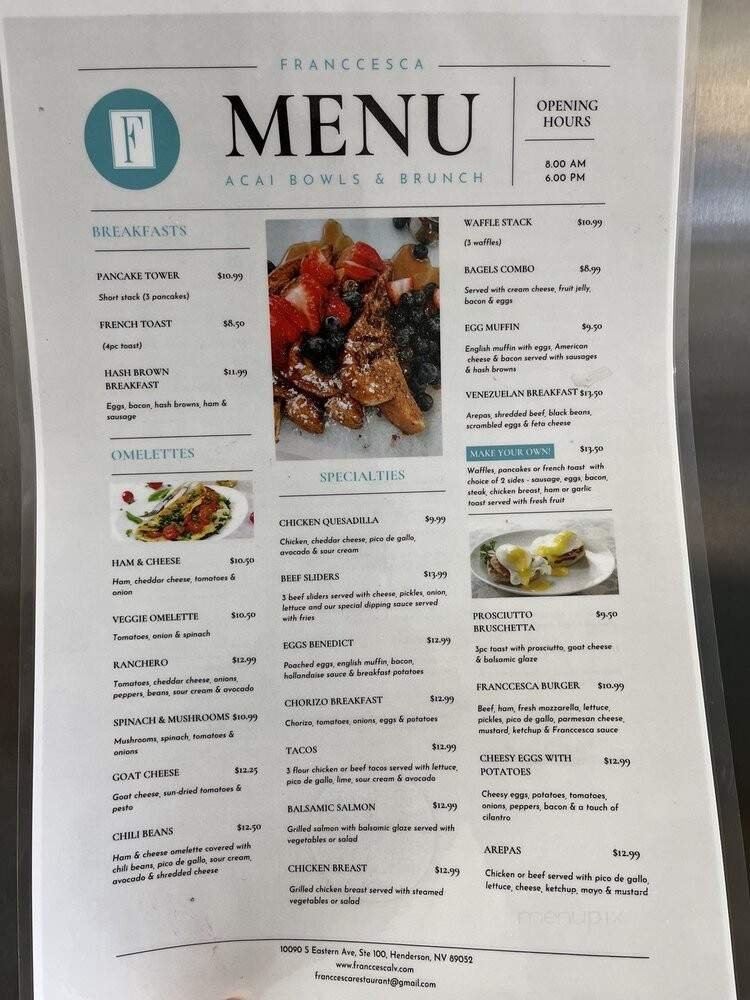 Menu page 1