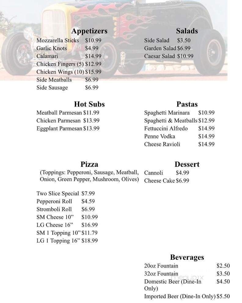 Menu page 1