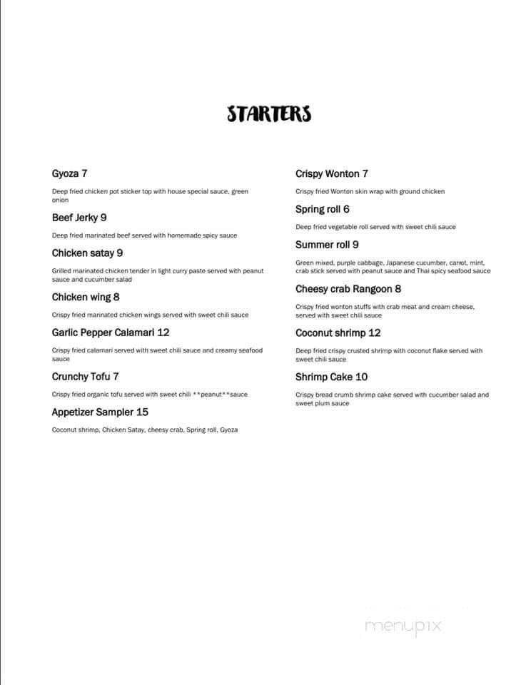 Menu page 1