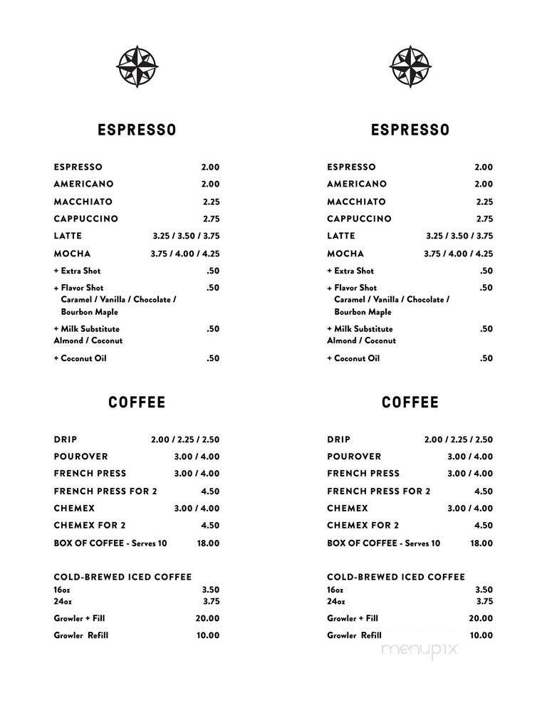 Menu page 1