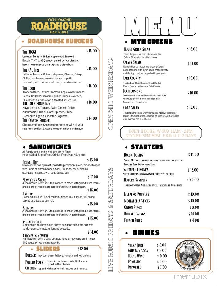 Menu page 1