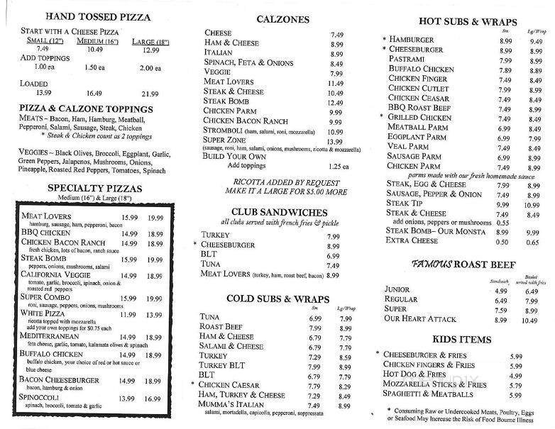Menu page 2