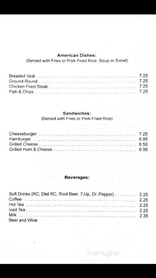 Menu page 1