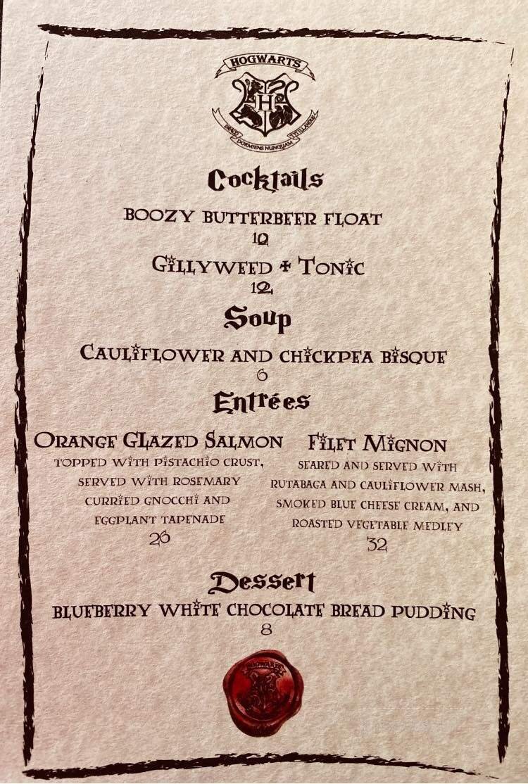 Menu page 1