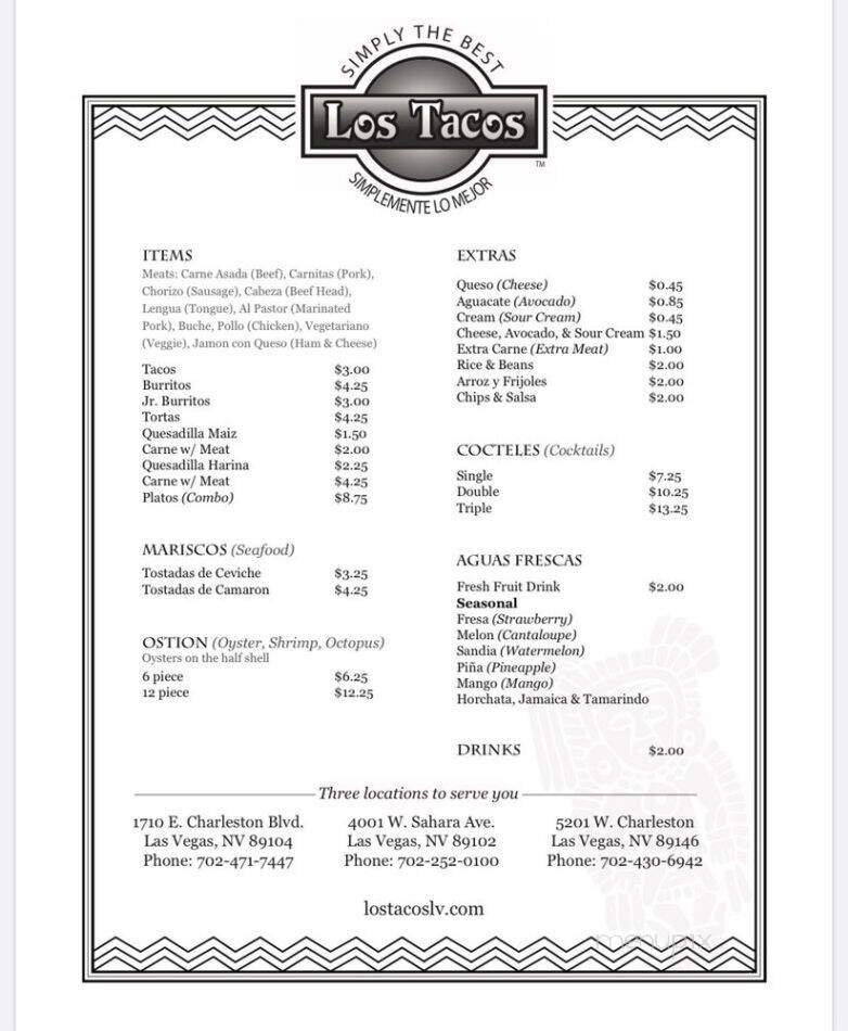 Menu page 1