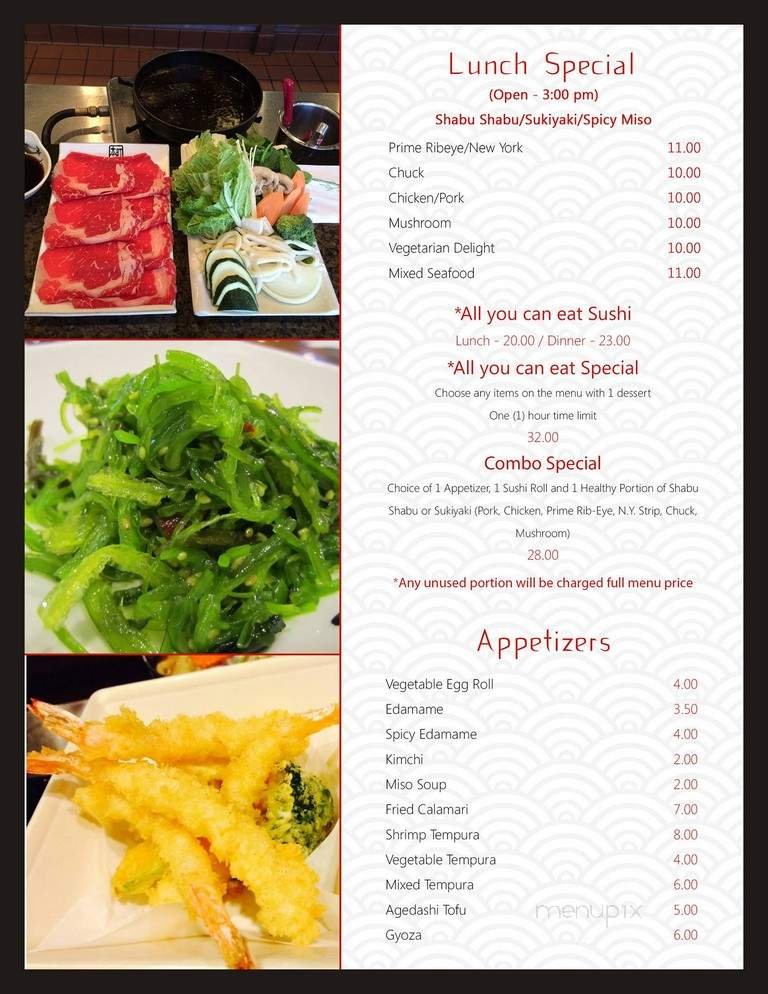 Menu page 1