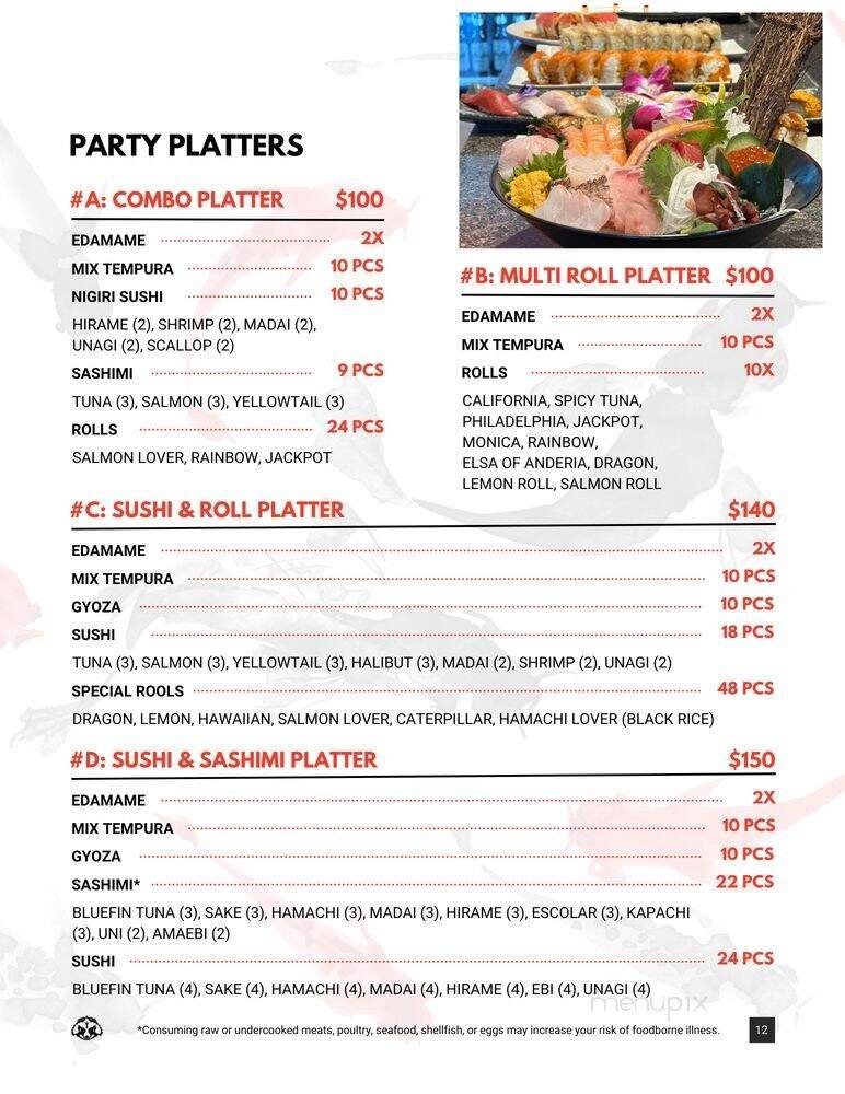 Menu page 1
