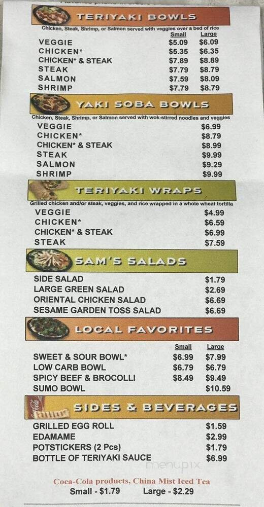 Menu page 1