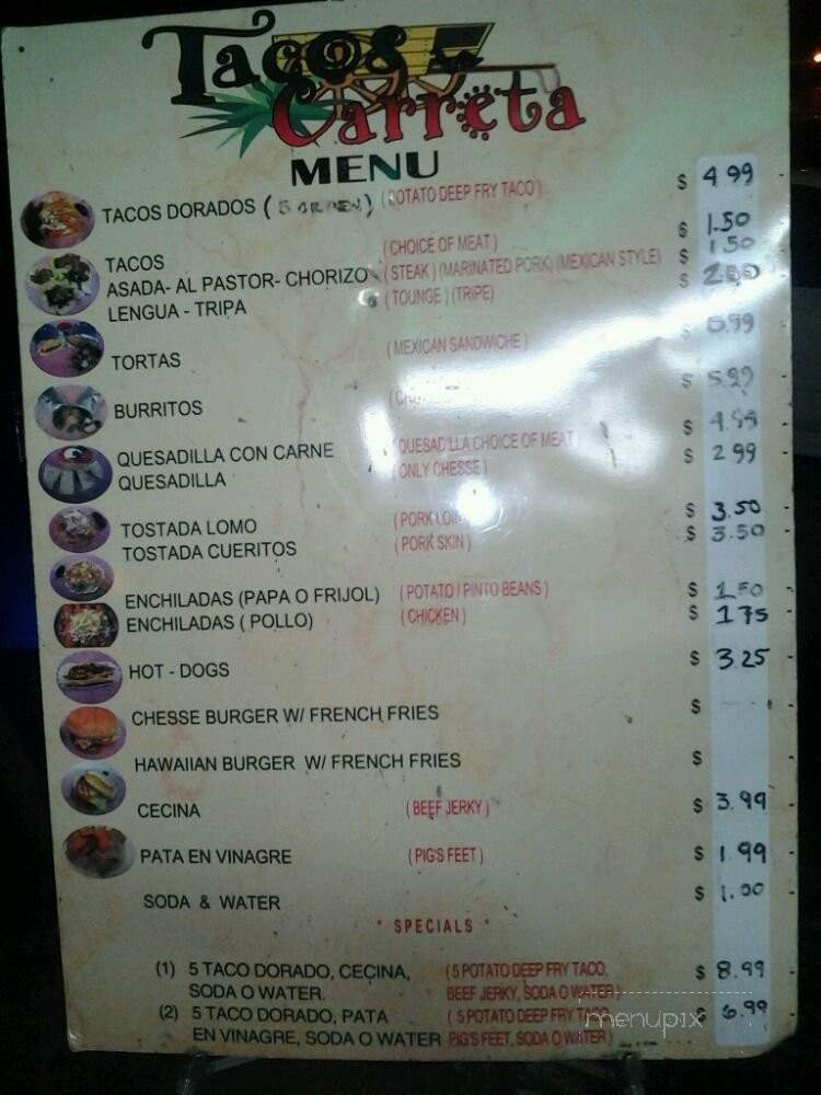 Menu page 1