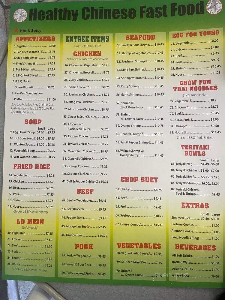 Menu page 1
