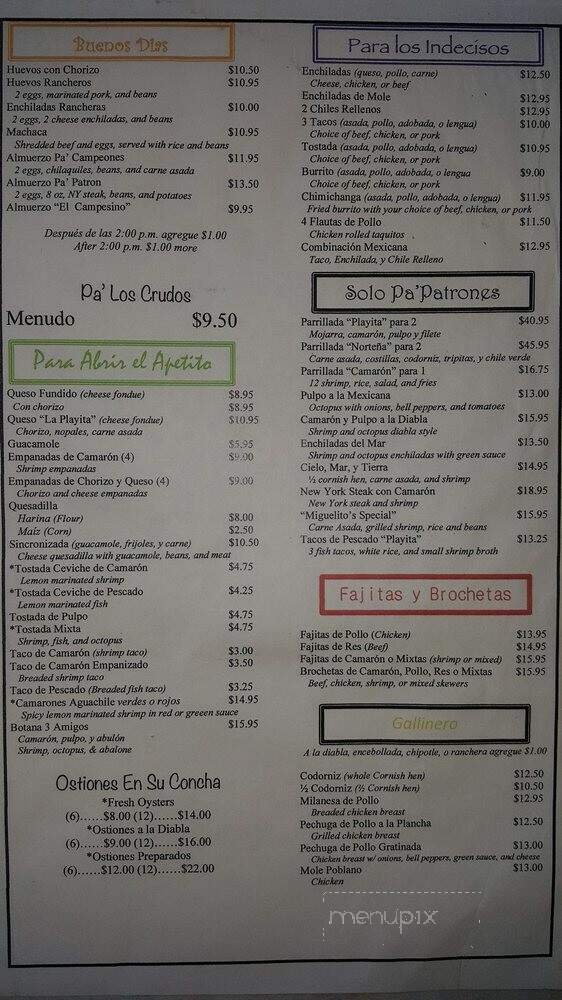 Menu page 2