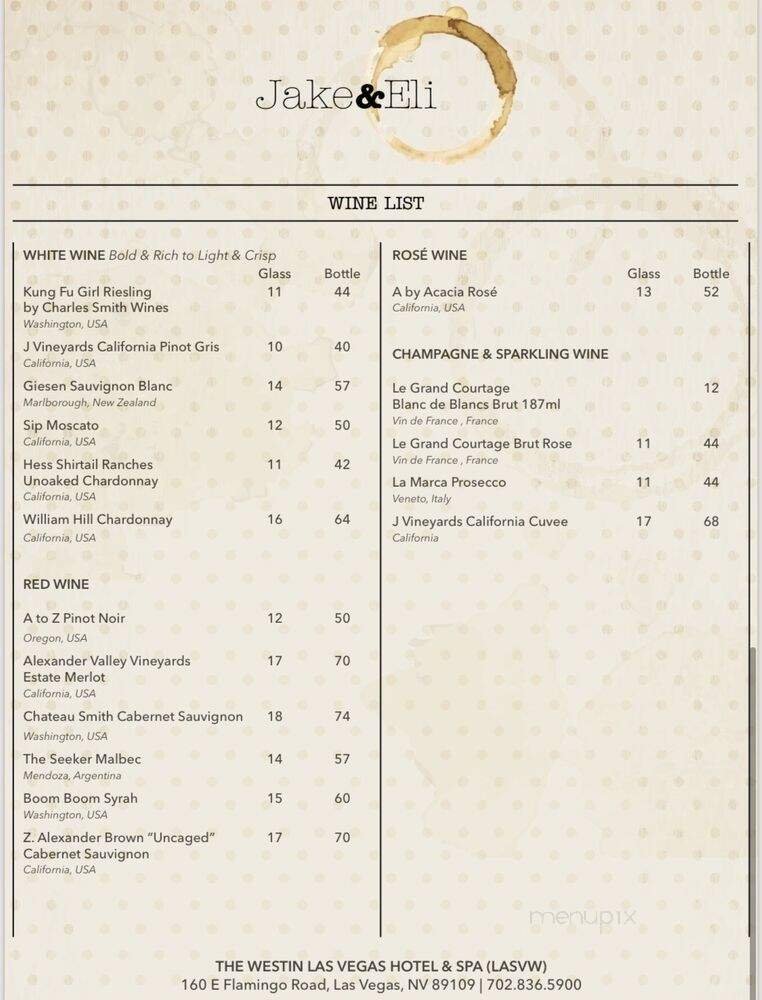 Menu page 1