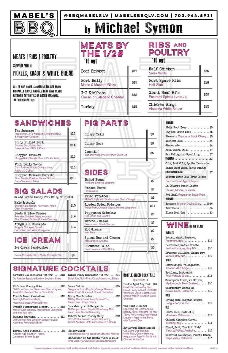 Menu page 1