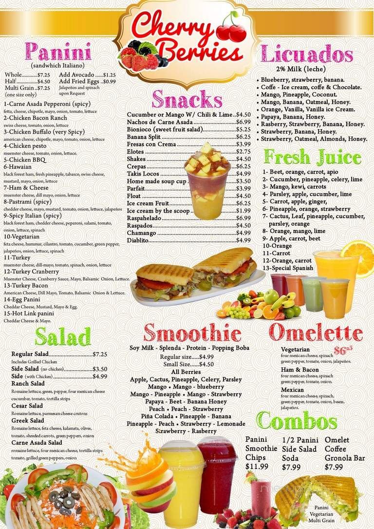Menu page 1