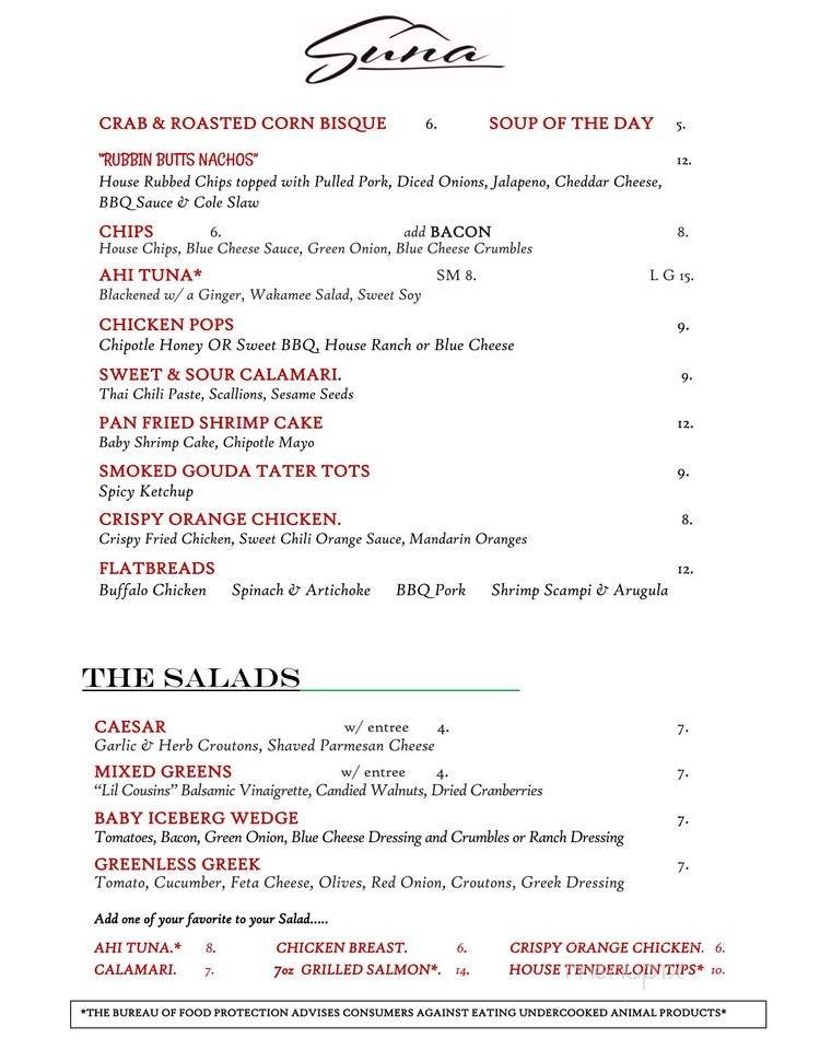 Menu page 1