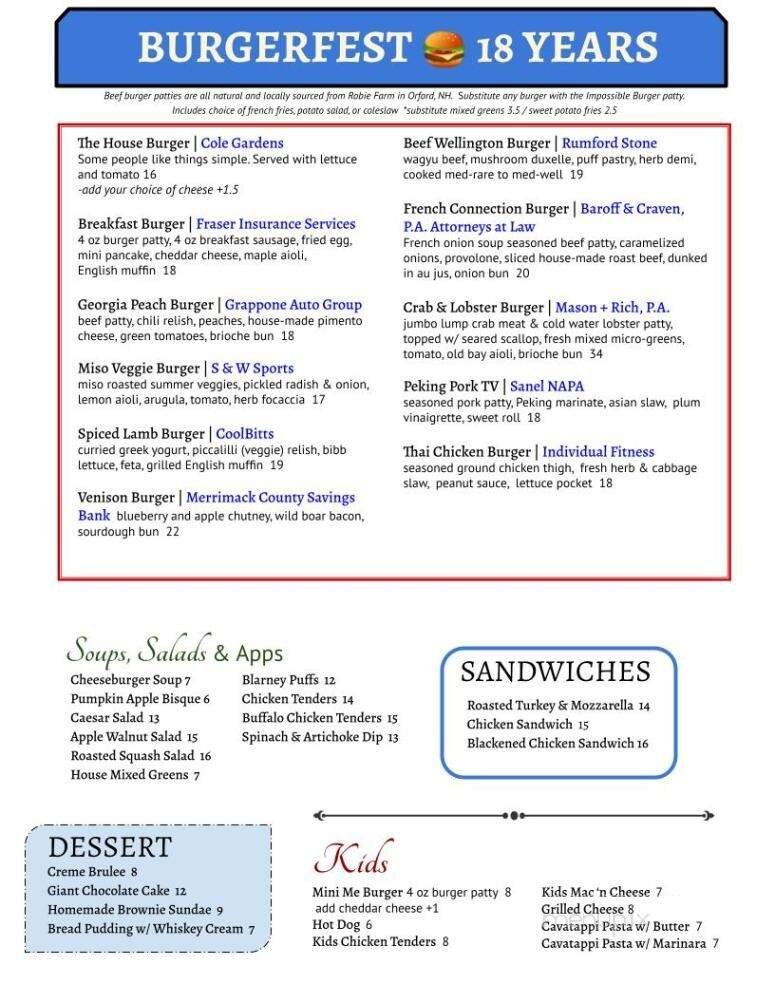 Menu page 1