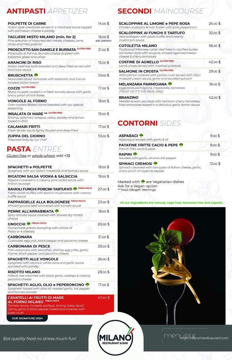 Menu page 1