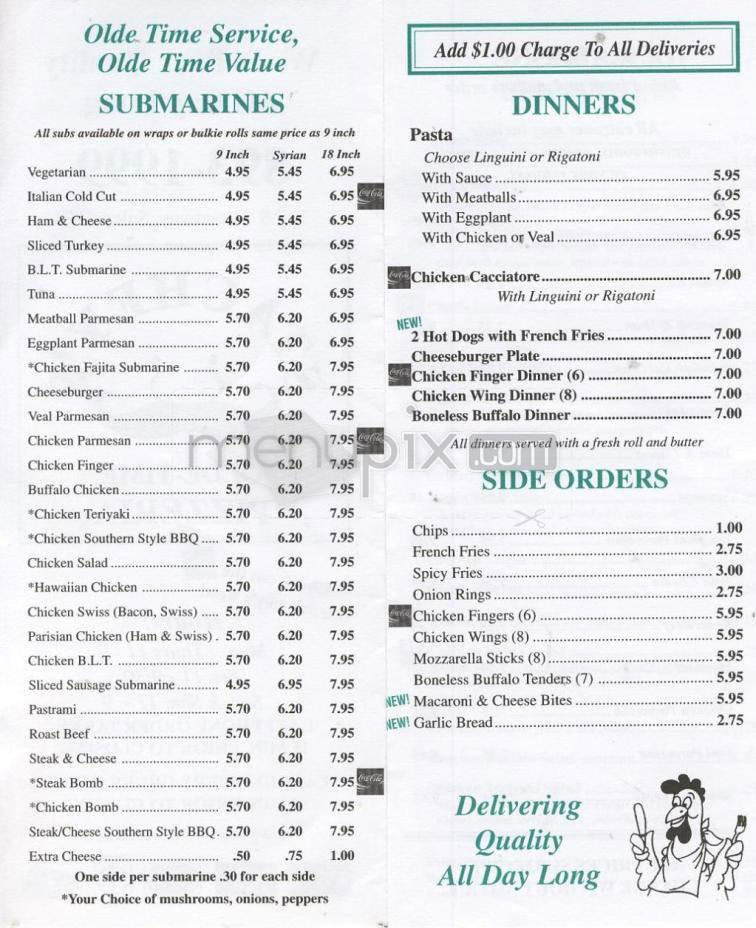 Menu page 1
