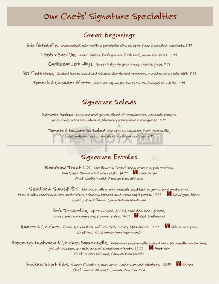 Menu page 2