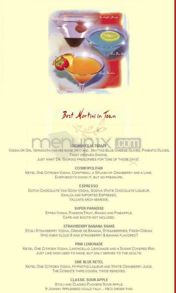 Menu page 1