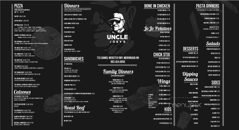 Menu page 1