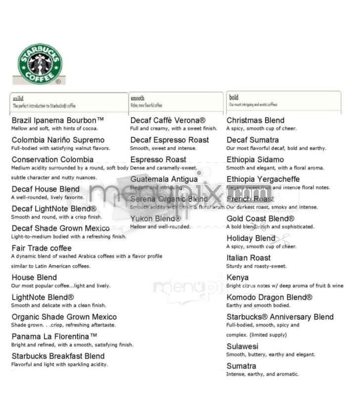 Menu page 1