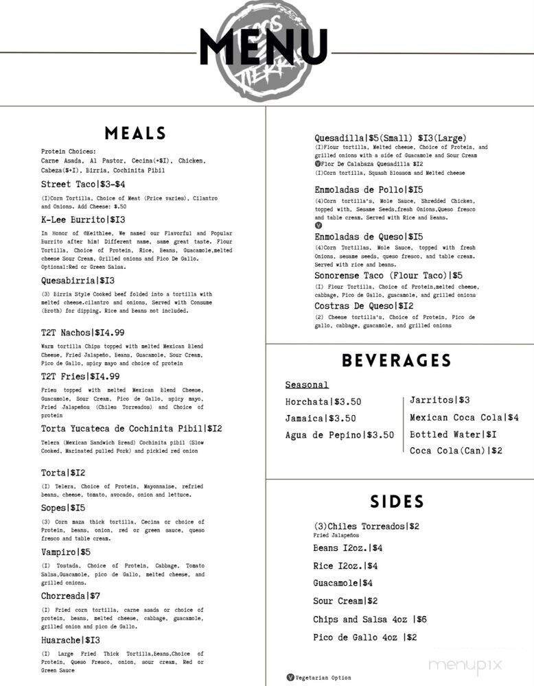 Menu page 1