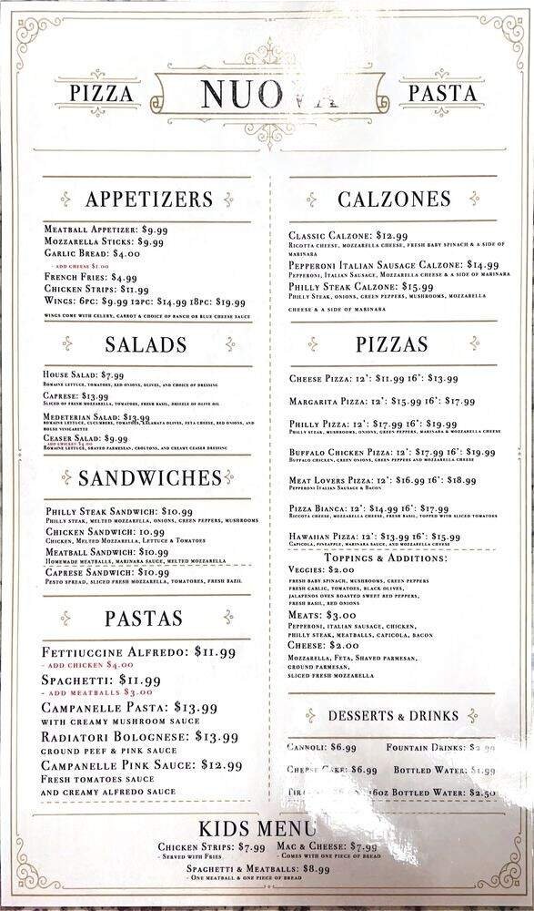 Menu page 2