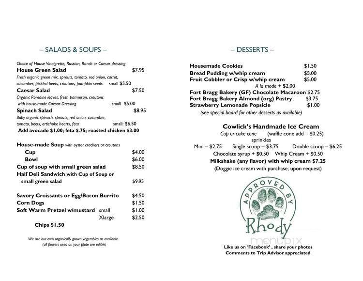 Menu page 2