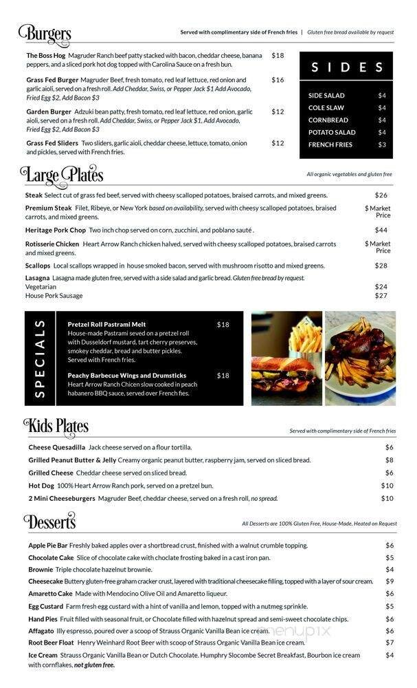 Menu page 1