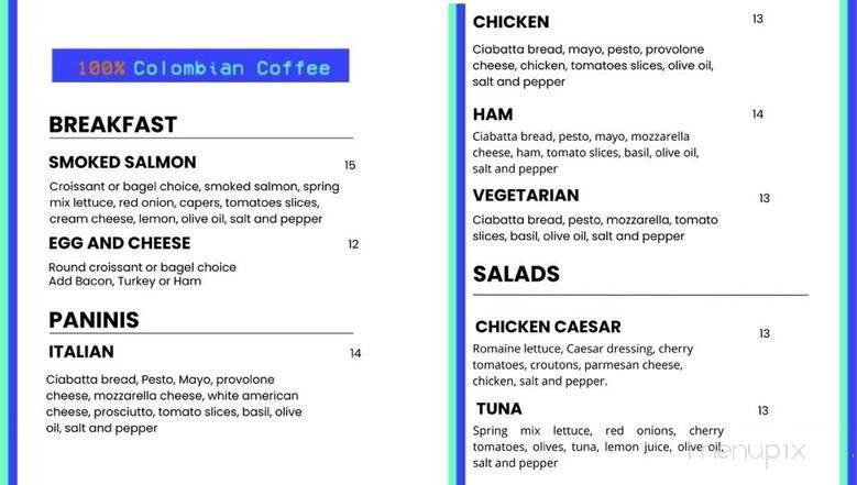 Menu page 1