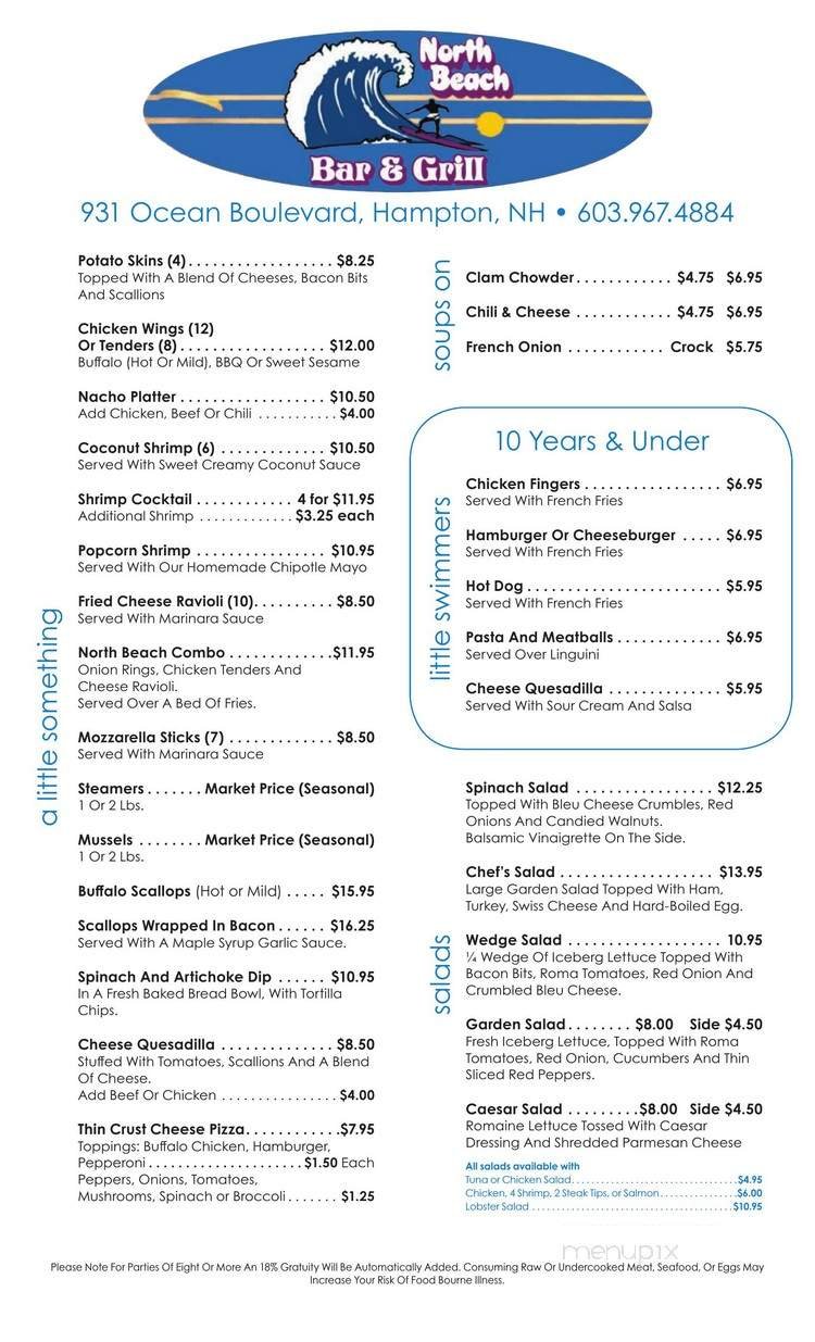 Menu page 1
