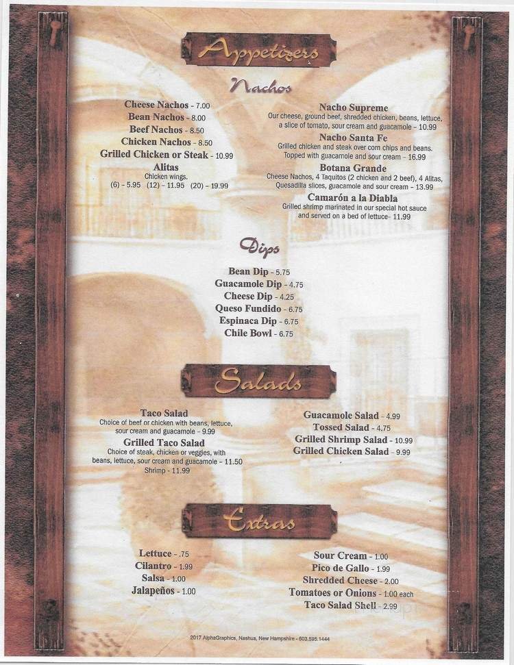 Menu page 2